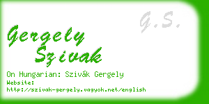 gergely szivak business card